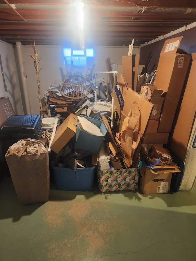 Roll-off dumpster container at job site for 2 Yard Dumpster Rental in Whitehouse